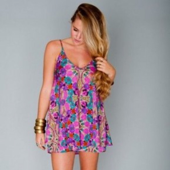 Show Me Your Mumu Amy Sue Ruffle Dress Wild Bloom - Picture 1 of 3